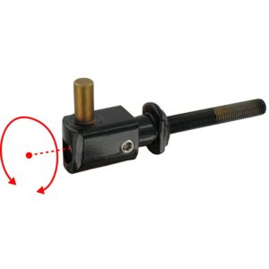 Gond de portail M12 orientable Ø 12 mm , à sceller, réglage 60-85 mm, coloris noir - TIRARD - 111959