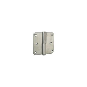 Paumelle 80 x 80 mm droite acier inoxydable à bouts ronds - ARGENTA - 644855