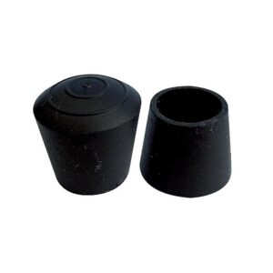 Embout enveloppant caoutchouc noir pour diamètre extérieur 22mm en boite de 100 - - 378519