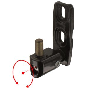 Gond de portail L orientable Ø 12 mm, à visser, réglage 40-50 mm, coloris noir - TIRARD - 111924