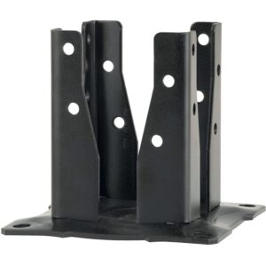 Pied de poteau ouvert à visser, section 91x91mm, platine 150x150x4 mm - SIMPSON - 565265