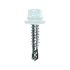Vis de bardage acier cémenté tête h laquée fixation sur lisse métallique Colorvis 4 PI coloris gris 5,5x25 mm 100 pièces - ETANCO - 540576