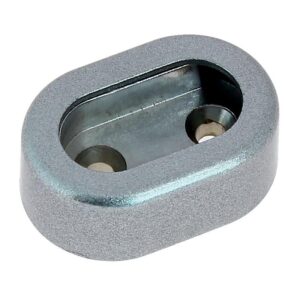 Paire d'enjoliveurs d'extrémités zamak finition laiton pour tubes 30 x 15 mm - DUVAL - 563627