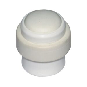 Butoir de porte polymère Civilor Ø 36 x Ht 38 mm avec vis et cheville blanc bague blanche - CIVIC - 270685