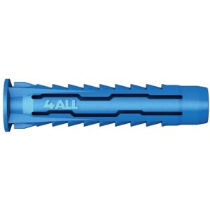 Chevilles nylon 4ALL longues avec collerette diamètre 6 mm, longueur 50 mm, boîte de 50 pièces - RAWL - 572706