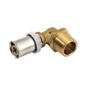 Coude 90° à sertir pour tube multicouche Acopex Alu diamètre nominal 26 avec sortie mâle 3/4'' (20x27) - THERMACOME - 122068