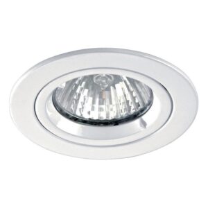Spot encastré sans lampe rond Speed blanc GU10 - Aric - 550509