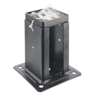 Pied de poteau carré noir section 71x71 mm pour Claustras - SIMPSON - 565307