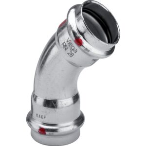 Coude électrozingué 45° F/F diamètre 22 à sertir 558284 - VIEGA - 719652
