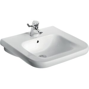 lavabo autoportant Matura2 60X55 avec trop plein blanc - PORCHER - 630323