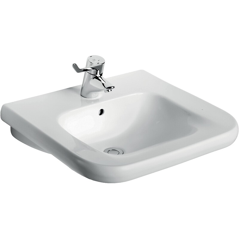 lavabo autoportant Matura2 60X55 avec trop plein blanc - PORCHER - 630323