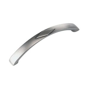 Poignée zinc finition étain - longueur 150 mm entraxe 128 mm - Bracara - - 668262