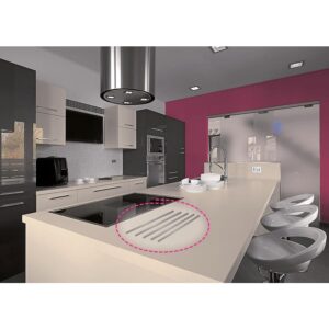 Baguettes repose-plat adhésives 5 lames inox longueur 250 mm x largeur 10 mm - NORDLINGER - 487726