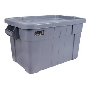 Caisse de transport Brute, polyéthylène, coloris gris, volume 53 litres - RUBBERMAID - 522971