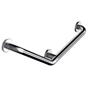 Barre d'appui coudée 135° 3 points Inox Care brossée pour fixation à gauche - NORMBAU - 612900