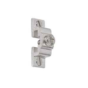 Support aluminium satiné pour tringle plate de 12 mm, la boîte de 10 pièces - Boulet - 221971