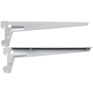 Consoles équerre 2 crochets Quistinic pour crémaillèrs simple perforation pas de 50 - longueur 280 mm - LEGALLAIS - 370665