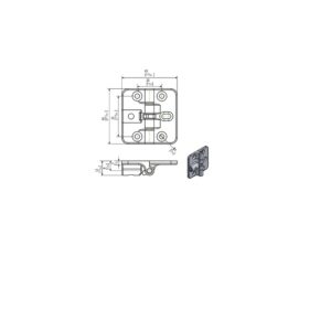 Set de charnières indexables pour série Tango (x3) - MANTION - 580063