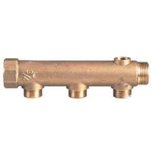 Collecteur de distribution M/F 20x27 - 4 départs mâle 15x21 + purge - - 781063