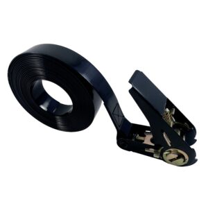 Sangles d'arrimage polyester enduite polyuréthane noir à cliquet epoxy noir largeur 25 mm, longueur 5 m - LECUYER - 573021