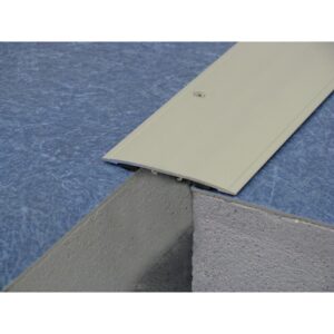 Couvre-joints de sol en aluminium anodisé bords biseautés perçé + adhésif 3000 x 100 mm - DINAC - 288093