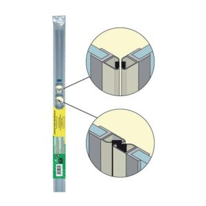 Baguette-joints PVC aimantés de porte de douche ép. 5 à 8 mm - longueur 2 x 2m - GEB - 611066
