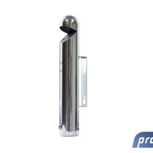 Probbax - Cendrier mural tubulaire avec capot 1.7l - inox brillant - Probbax -