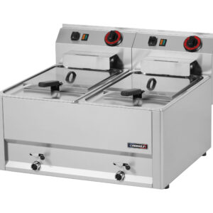 Friteuse électrique avec vanne de vidange 2x8 litres 66 - C6FEV8266 - CASSELIN