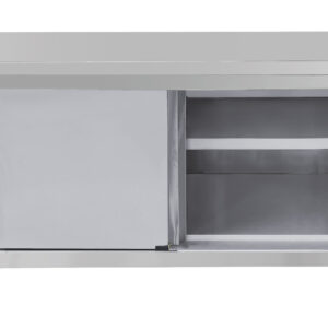 Table de travail Inox 700 avec portes coulissantes 1000 mm - C7TTPC100 - CASSELIN