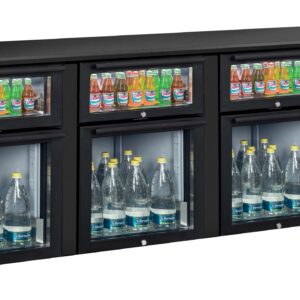 Arrière bar 3 x 2 tiroirs mixtes vitrés - CAB32TMV - CASSELIN