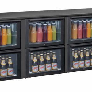Arrière bar 3 x 2 tiroirs vitrés - CAB32TV - CASSELIN