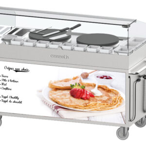 Chariot à crêpières double 40 encastrées - CCHCCD40E - CASSELIN