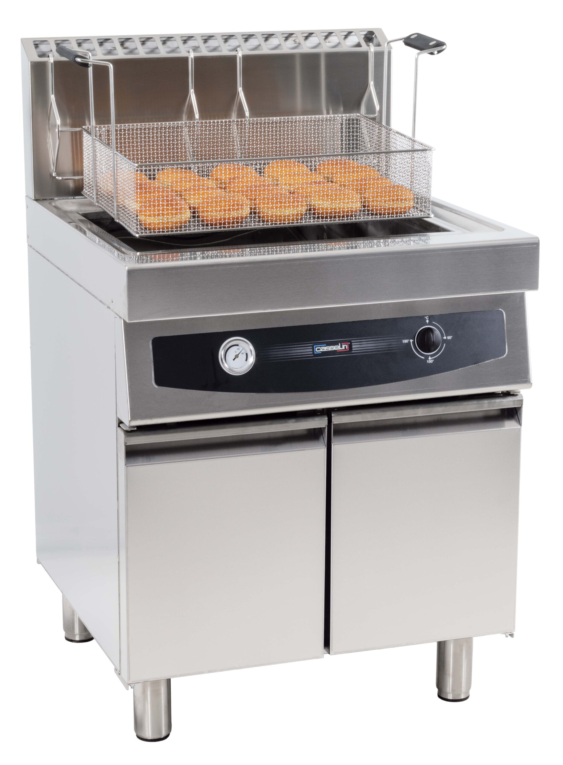 Friteuse à beignets gaz avec soubassement 35 litres - CFBG35S - CASSELIN