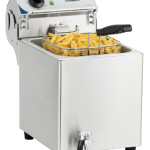 Friteuse électrique avec vanne de vidange 7 litres - CFEV7B - CASSELIN