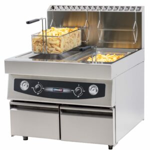 Friteuse gaz à poser avec vanne de vidange 2 x 17 litres - CFGV172 - CASSELIN