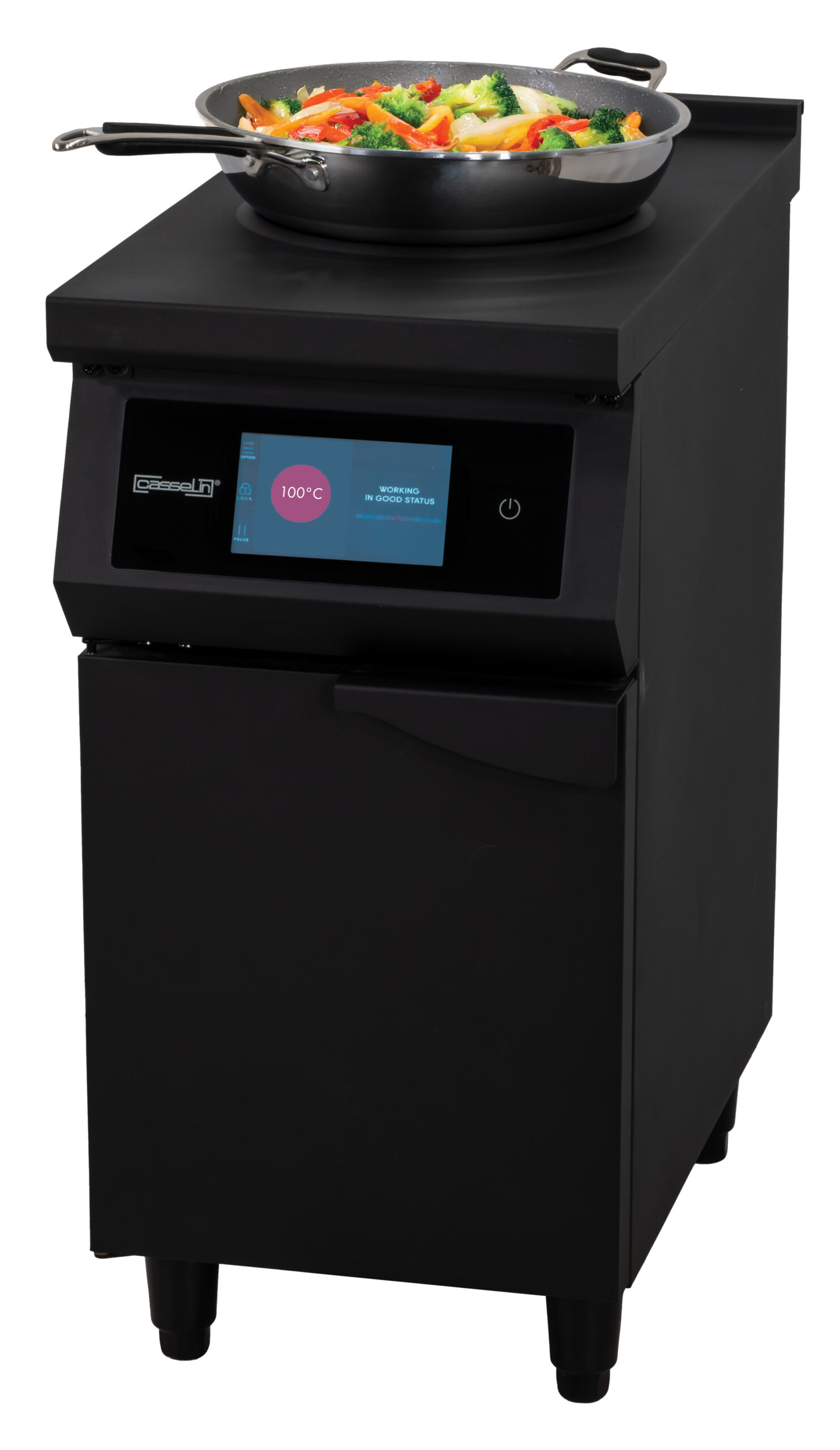 Fourneau à induction pour wok 400 noire - CFOIW400N - CASSELIN