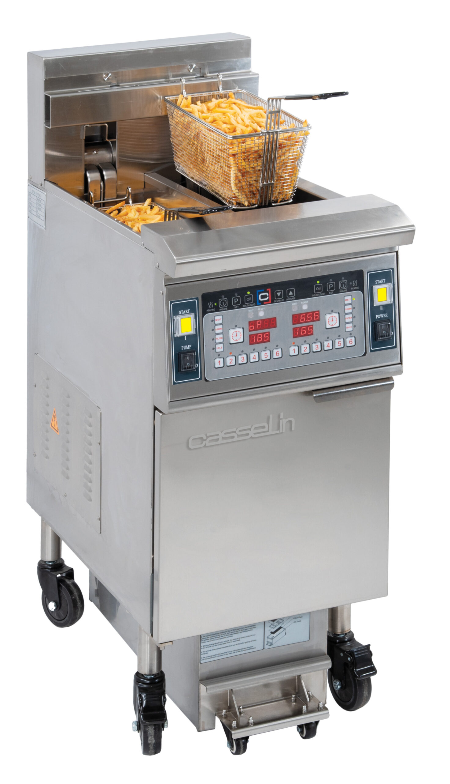 Friteuse électrique avec filtration 2 x 12 litres 17kW - CFPF212 - CASSELIN