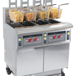 Friteuse électrique avec relevage automatique et filtration 4x12 litres 17+17kW - CFPRAF124 - CASSELIN