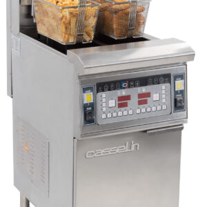 Friteuse électrique avec relevage automatique et filtration 2 x 12 litres 17Kw - CFPRAF212 - CASSELIN