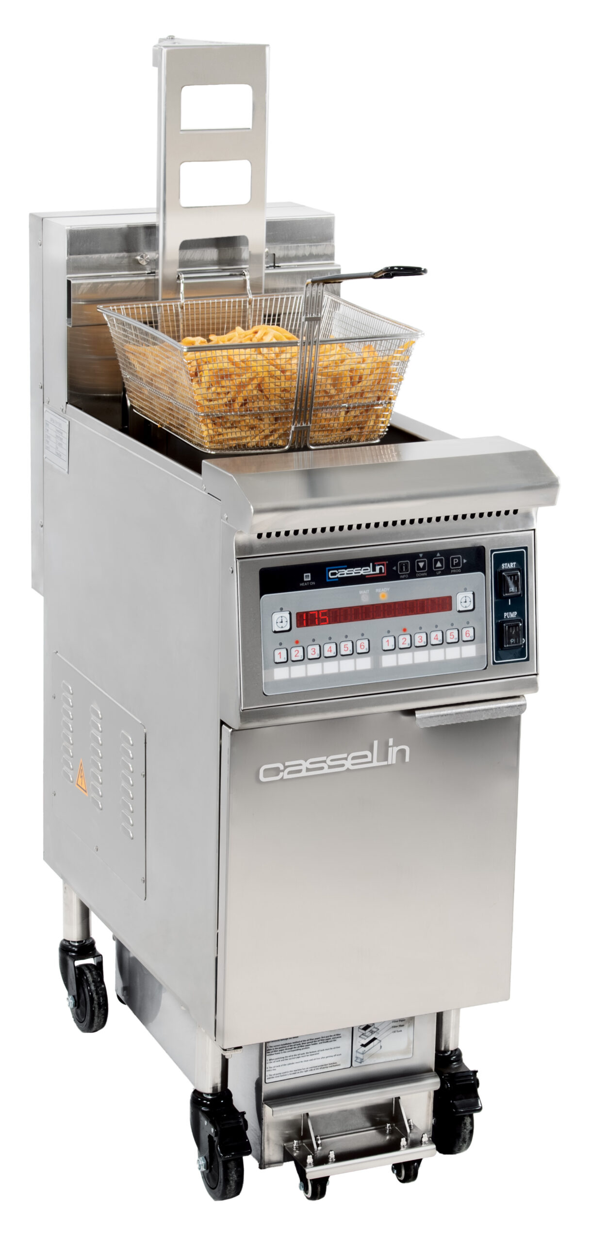 Friteuse électrique avec relevage automatique et filtration 22 litres 17kW - CFPRAF22 - CASSELIN