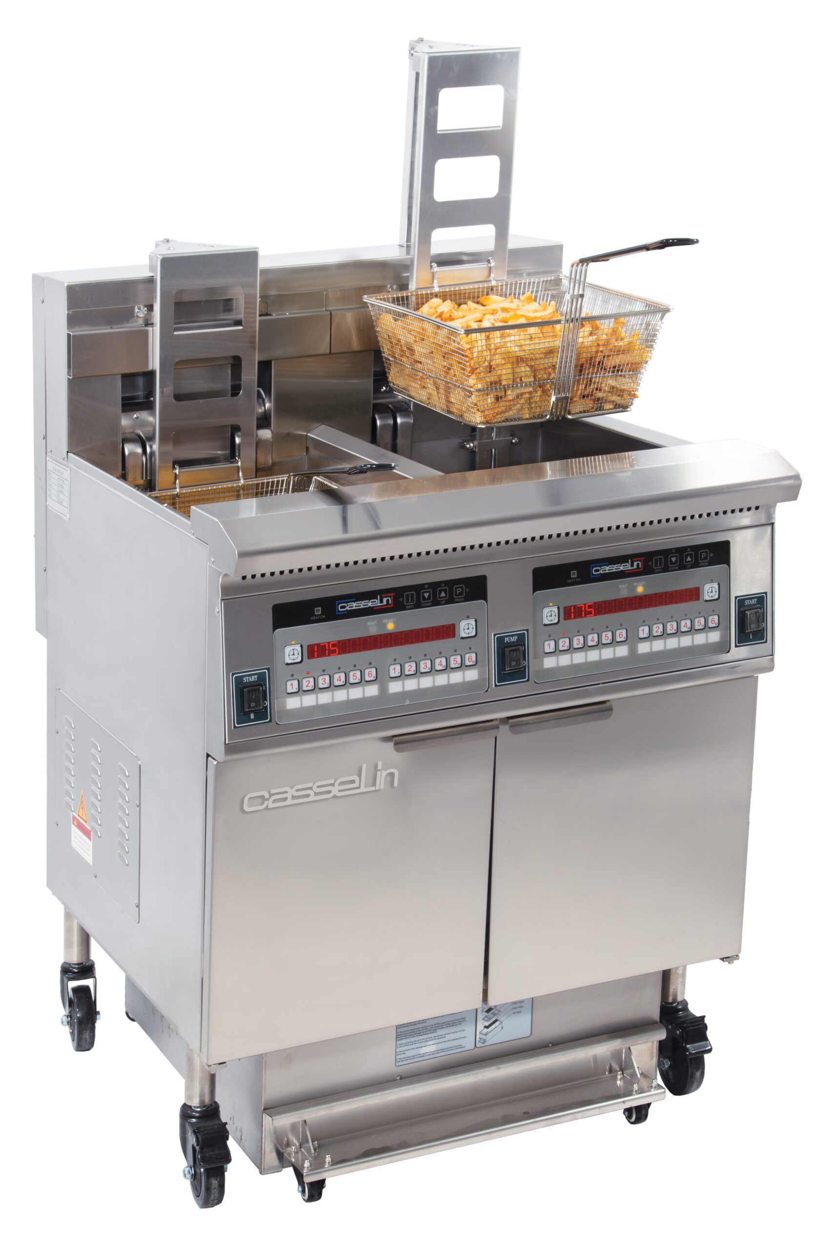 Friteuse électrique avec relevage automatique et filtration 2 x 22 litres 17+17k - CFPRAF222 - CASSELIN