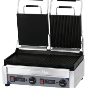 Grill Panini double Premium Mixte avec minuteur - CGP2HRBLPT - CASSELIN