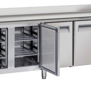 Table réfrigérée avec dosseret 4 portes - CTARD4P - CASSELIN