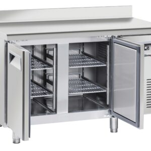 Table réfrigérée négative avec dosseret 2 portes - CTARND2P - CASSELIN