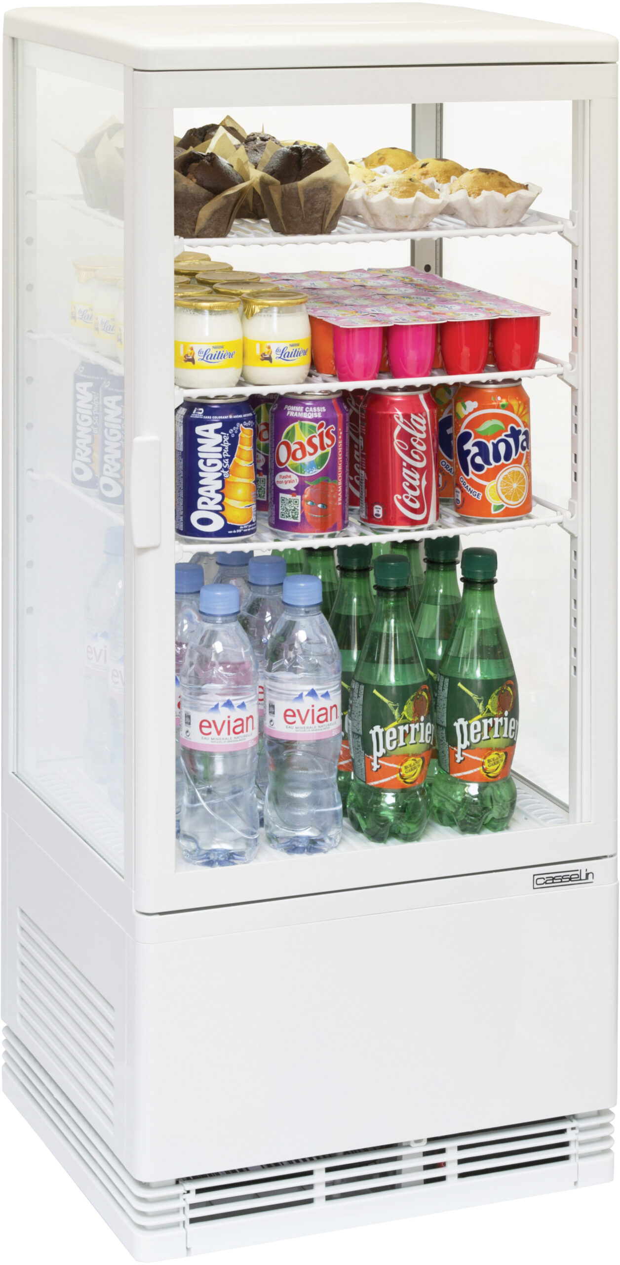 Mini vitrine réfrigérée positive 78L Blanche - CVR78LB - CASSELIN