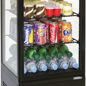 Mini vitrine réfrigérée positive 78L Noire - CVR78LN - CASSELIN