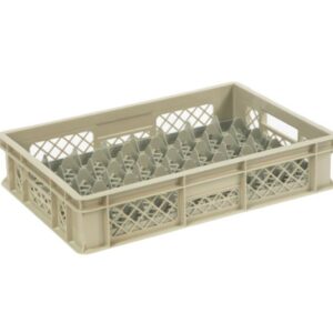 Qubb - Casier à verres 40 comp. 600x400x130mm - ø68mm - ajouré - Qubb -