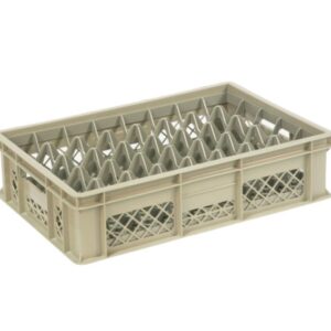 Qubb - Casier à verres 40 comp. 600x400x150mm - ø68mm - ajouré - Qubb -