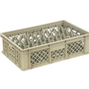 Qubb - Casier à verres 40 comp. 600x400x170mm - ø68mm - ajouré - Qubb -