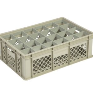 Qubb - Casier à verres 24 comp. 600x400x200mm - ø86mm - ajouré - Qubb -